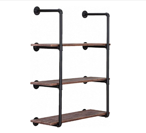 Étagères multi-niveaux de <span class=keywords><strong>style</strong></span> <span class=keywords><strong>industriel</strong></span>, raccords en tuyau GI, étagère à livres, étagères DIY en tuyau GI, pour placer des livres, des plantes, utilisées dans le salon, la <span class=keywords><strong>cuisine</strong></span> - Product Image 1