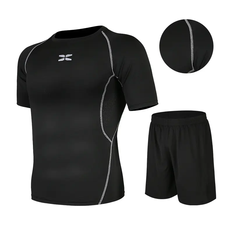 Survêtement de Sport 3 couleurs pour hommes, ensemble de t-shirts d'entraînement, vêtements de Sport, Gym pour hommes, offre spéciale