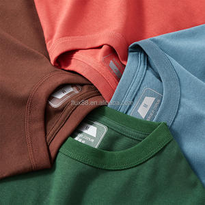 T-shirt en coton tricoté 100% 280g à manches courtes et col rond pour homme, coupe classique, motif singe et tête humaine, motif logo, consultation - Product Image 3