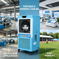 Unité de climatisation mobile haute capacité avec compresseur, sans installation requise, refroidissement rapide pour les grandes surfaces intérieures/extérieures