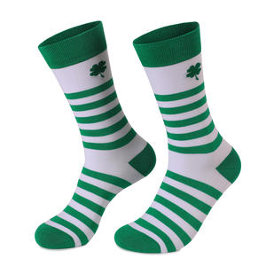 Calcetines a Rayas con Trébol <span class=keywords><strong>de</strong></span> Cuatro Hojas, los Más Vendidos, Calcetines Gruesos hasta la Rodilla para el Día <span class=keywords><strong>de</strong></span> San Patricio, que Absorben la Humedad y son Resistentes a los Olores - Product Image 5