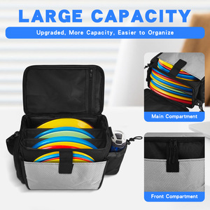 Fly Disk Golf Shoulder Bag Softback Waterproof 21L Below Unisex Outdoor Sport Storage With Zipper Closure And Detachable Strap - Product Image 3