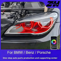Module LED DRL jaune RVB avec télécommande via application mobile 12V pour feux de jour BMW F06 F12 F13