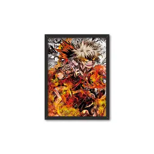 Wholesale And Custom 3D My Hero Academia Poster 3D Lenticular Hologram Changing Anime 30*40cm/11*16inch Poster Picture Frame