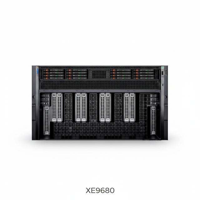 For Dell XE9680 Rackmount AI Server 2x Intel Xeon 8468 64G DDR4*32 4x3.84T NVMe SSD H200 GPU Deep Learning Modeling Stock