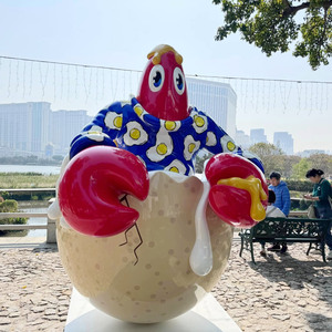 Grande cartone animato fungo scultura in resina artigianato per la decorazione del giardino per bambini parco divertimenti in fibra di vetro Design - Product Image 5