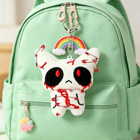 Porte-clés en peluche en gros, breloques gothiques d'horreur, vampires sanglants, pour sac à dos, sac à main, cadeaux d'Halloween
