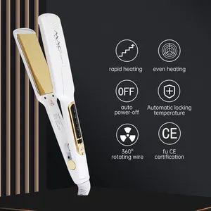 Private Label 2 In 1 Professional Hair Straightener suitable for salon home use VDE plug pro flat iron for all type hair