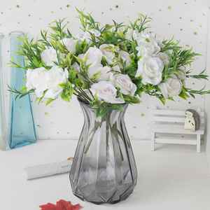 ดอกไม้ประดิษฐ์ดอกกุหลาบขนาด7-HEAD Mary Rose ห้องนั่งเล่นโต๊ะรับประทานอาหารห้องนอนช่อพลาสติกเครื่องประดับตกแต่ง - Product Image 4