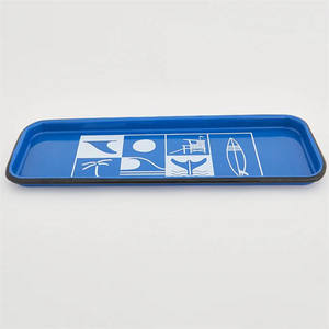 Esmalte azul rectangular para restaurante de 28cm, diseño decorativo personalizado, bandeja para hornear de carnicero para servir comida grande para asar - Product Image 3