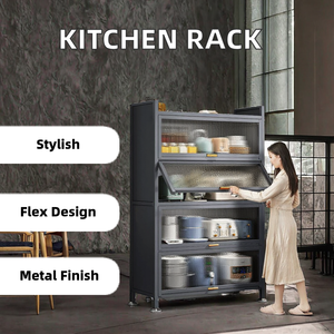 Armoire en bois multifonctionnelle essentielle <span class=keywords><strong>pour</strong></span> la cuisine à domicile, étagère à plusieurs niveaux <span class=keywords><strong>pour</strong></span> casseroles et four à <span class=keywords><strong>micro</strong></span>-ondes, rangement <span class=keywords><strong>pour</strong></span> d'autres articles - Product Image 2