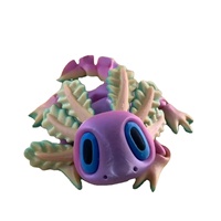 Figurine Salamander Lucu 3D Print Kreatif, Model Hewan dengan Sendi yang Dapat Digerakkan untuk Hiasan