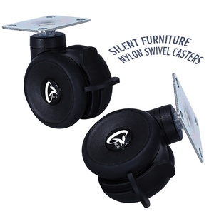 <span class=keywords><strong>Roulettes</strong></span> de remplacement en <span class=keywords><strong>plastique</strong></span> de 3 pouces <span class=keywords><strong>pour</strong></span> meubles, pieds de canapé, chaises, <span class=keywords><strong>pour</strong></span> sols en bois dur et moquette - Product Image 2