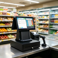 Système de point de vente tout-en-un 15,6'' avec processeur I3 I5 I7, caisse enregistreuse, 8+128 Go, pour restaurant, borne de libre-service, distributeur automatique