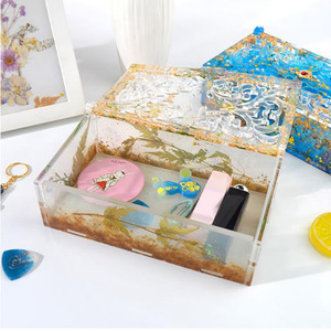 YS prix usine bricolage boîte de rangement moule porte-bijoux étui Silicone <span class=keywords><strong>plâtre</strong></span> moule artisanat décorations pour la maison bougie faisant des outils - Product Image 1