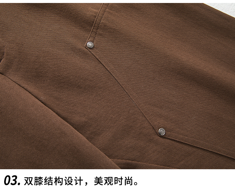 Double Knee Design Trousers - Loose Wide Leg Baggy Pants for Men