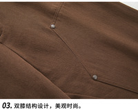Pantalon ample à double genouillère pour homme, coupe large et décontractée