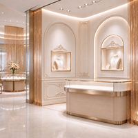 Agencement complet de magasin de bijoux de luxe français : solution personnalisée tout-en-un pour l'aménagement intérieur