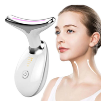 Appareil de soin du visage et du cou 3-en-1 portable pour massage cutané et éclat V-Glow
