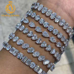 Bracciale <span class=keywords><strong>Tennis</strong></span> in Oro Massiccio 14k 18k con Diamanti Rotondi Creati in Laboratorio Certificati GIA IGI VVS CVD HPHT Personalizzati per Donne - Product Image 4