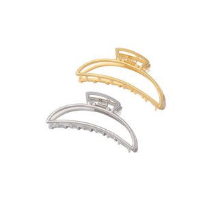 Pince à cheveux en forme de croissant Angelina 7,5 cm, accessoire de coiffure en métal pour femme, usage quotidien et mode - Product Image 1