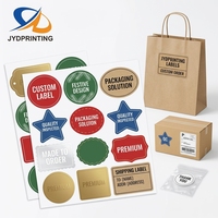 Impression d'étiquettes promotionnelles, sac à cordon en coton 100% naturel, petite pochette à bijoux avec logo, étiquettes autocollantes personnalisées imperméables