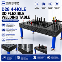 Table de travail de soudage flexible 3D à quatre trous Meisida D28, en fonte Q355, gabarit modulaire, assemblage robotisé de précision, surface nitridée