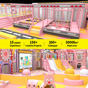 Parc de trampoline pour enfants thème bonbon rose bonbon personnalisé maison de jeu pour enfants équipement de terrain de jeu intérieur doux - Product Image 4