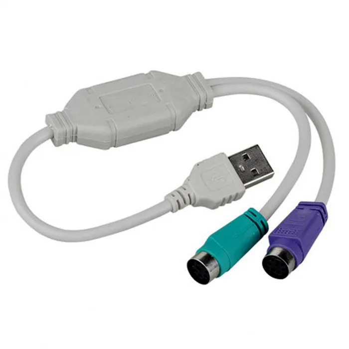 Adaptador de cable de conversión para PC, teclado/ratón dual hembra ps2 a dongle usb, 2 puertos, joystick