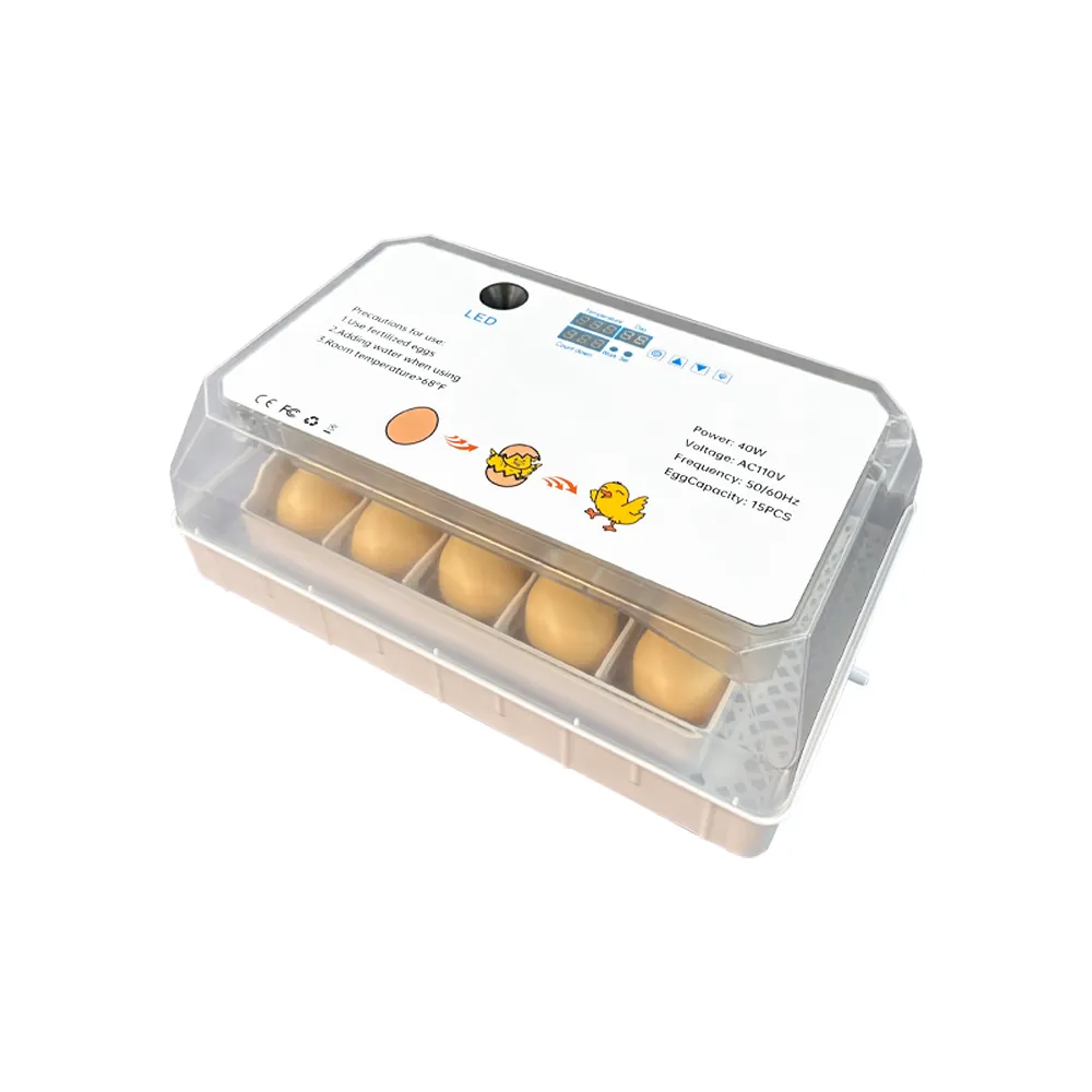 Hot Sale Dual Power Incubator Poultry Egg Incubator 15 Chicken Egg Capacity Incubator