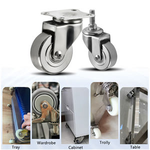 M10 Praktische mobile Rad rolle Starre drehbare Fests tell bremse 1,5 Zoll 2 Zoll Edelstahl Light Duty Caster - Product Image 5