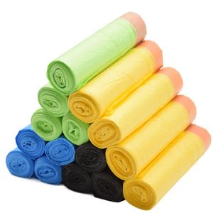 Sacs poubelle biodégradables en LDPE ou HDPE avec cordon de serrage sur rouleau - Product Image 6