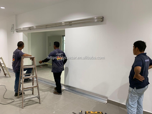 Porte coulissante automatique en verre sans cadre de 3 m pour projet en Malaisie 2020 - Product Image 4