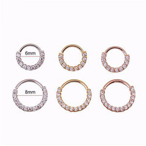 Customized Fashion Septum Yellow Gold Round Face <strong>Nose</strong> <strong>Ring</strong> Body Piercing Jewelry <strong>Thin</strong> <strong>Nose</strong> Hoop <strong>Ring</strong> - Product Image 3