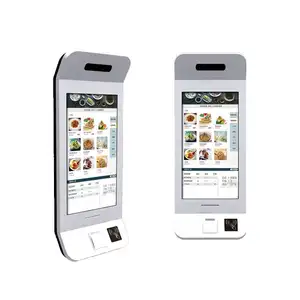 32" Ticket vending machine payment kiosk, Fast food restaurant wall mounted payment kiosk, Self service ordering payment kiosk