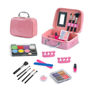 Colore ombretto smalto per unghie la <span class=keywords><strong>più</strong></span> bella bellezza Make up Set giocattolo di plastica per le bambine fingere gioco trucco Set con pennello - Product Image 1