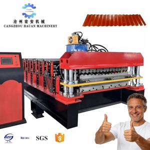 Équipement de traitement de tuiles en acier coloré à double couche pour bâtiments de style archaïque, machine de formage à froid entièrement automatique à double couche - Product Image 1