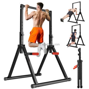 Torre de Ejercicios Plegable de Hierro Fundido, Estación de Flexiones, Barra de Dominadas, Equipo de Fitness Independiente para Gimnasio en Casa, Entrenamiento de Fuerza, 700 LBS - Product Image 5