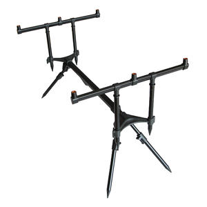 Selco Al tube noir 2 sections structure 3 tête <span class=keywords><strong>carpe</strong></span> canne à pêche Pod pour cannes à pêche banque bâtons porte-canne - Product Image 2