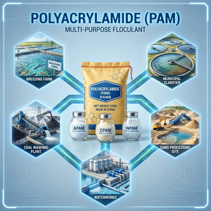 Gránulos de Poliacrilamida Aniónica/Catiónica 25kg/Bolsa, Productos Químicos Blancos para el Tratamiento de Aguas Residuales, <span class=keywords><strong>PAM</strong></span> 25kg/Bolsa, Agente Auxiliar Químico - Product Image 5