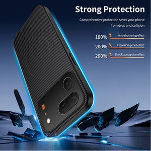 Étui arrière en cuir texturé fibre de carbone magnétique mat avec support pour Tecno Spark 50 Pro <span class=keywords><strong>4G</strong></span> / KO5, compatible charge sans fil - Product Image 6