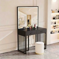 Table de Maquillage Professionnelle Multifonctionnelle en Acier Carbone Moderne pour Studio, Salon de Coiffure, Boutique de Robes de Mariée, École, Maquilleur Professionnel
