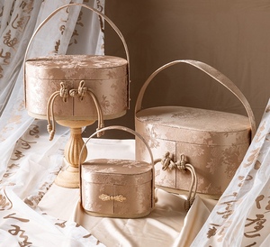 Chinese-style Modern Brocade Fabric <strong>Gift</strong> Box High-end Practical Portable Empty Box for Weddings and New Year's <strong>Gifts</strong> - Product Image 1