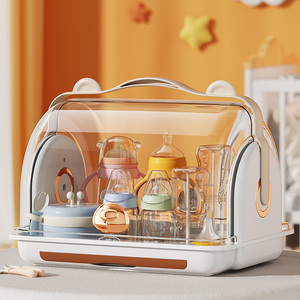 COIZY Organisateur en Plastique Transparent Multifonctionnel pour Biberons, Boîte de <span class=keywords><strong>Rangement</strong></span> avec Poignée, Type sur Pied à Niveau Unique pour <span class=keywords><strong>Vaisselle</strong></span> - Product Image 1