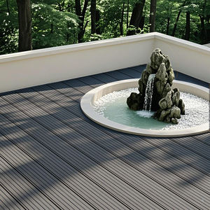 Rayas finas negras en relieve <span class=keywords><strong>WPC</strong></span> <span class=keywords><strong>Decking</strong></span> para exteriores Estructura hueca Resistencia al deslizamiento <span class=keywords><strong>140x25mm</strong></span> <span class=keywords><strong>WPC</strong></span> Floor <span class=keywords><strong>Decking</strong></span> para Patio Garden - Product Image 2