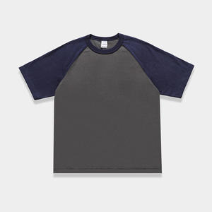 Camiseta Casual Holgada de Punto Jersey 100% Algodón con Bloques de Color, Transpirable, con Logotipo Personalizado, Diseño Gráfico, Patrón de Letras de Chenilla, Unisex - Product Image 5