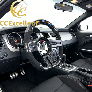 พวงมาลัยคาร์บอนไฟเบอร์แบบกำหนดเอง CCExcellent พร้อมไฟ LED สำหรับรถฟอร์ด มัสแตง จีที ปี 2005/2006/2007/2008/2009 - Product Image 2