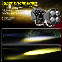 Nouveau 40W Haute Puissance 3 pouces Double Couleur 5D Projecteur Led Antibrouillard, Pare-chocs Cube Spot Beam Offroad 4x4 Backup Led Work Light