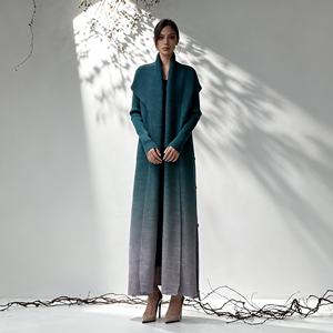 Abaya plissée imprimée en polyester de qualité supérieure, robe modeste tendance pour femmes musulmanes, vente en gros, personnalisation OEM - Product Image 1