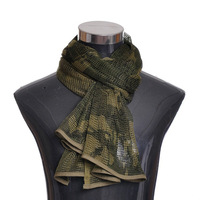 Foulard Tactique en Gros Voile de Sniper Jungle Désert Cache-Cou Arabe Camouflage Shemagh Foulard en Maille